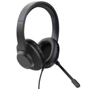 &divide; Headset usb-c trust ayda max color negro cable 1,8m adaptador usb-c a usb-a