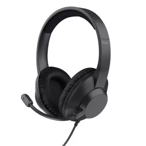 &divide; Headset usb-c trust ayda max color negro cable 1,8m adaptador usb-c a usb-a enc