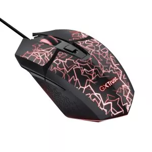 &divide; Mouse trust gxt 113 felox usb 2.0 6400 dpi ajustable 6 botones iluminacion led color negro