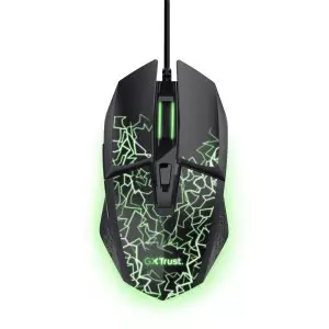 &divide; Mouse trust gxt 113 felox usb 2.0 6400 dpi ajustable 6 botones iluminacion led color negro