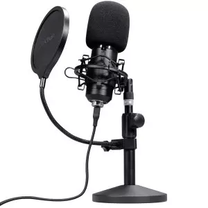 &divide; Microfono trust usb gxt 269 emita ii cardioide soporte metal antivibracion mute negro