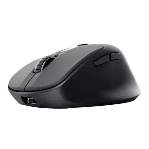 &divide; Mouse trust wireless zevo bt/2.4ghz 6 botones 1200-3200dpi recargable color negro.