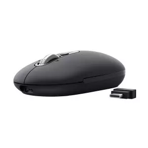 &divide; Mouse trust wireless seron hypscroll slim 400-2400dpi 6 botones recargable fsc grs negro