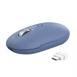 &divide; Mouse trust wireless seron hypscroll slim 400-2400dpi 6 botones recargable fsc grs azul