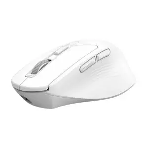 &divide; Mouse trust wireless niven bt/2.4ghz 7 botones 800-3200dpi recargable color blanco.