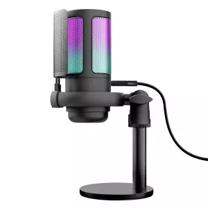 &divide; Microfono trust gxt 238 auron gaming usb iluminacion led patron cardioide tripode negro