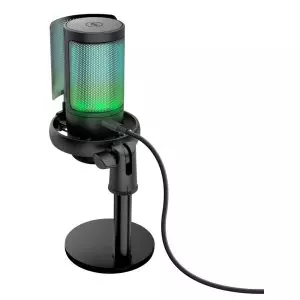&divide; Microfono trust gxt 238 auron gaming usb iluminacion led patron cardioide tripode negro