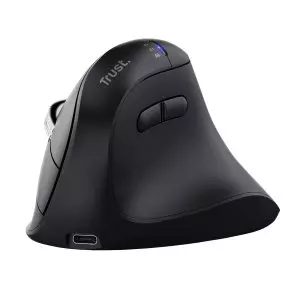 &divide; Mouse trust vyran wireless ergo 2400dpi 7 botones hyperscroll multidevice recargable usb-c negro