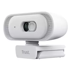 &divide; Webcam trust tomar 2k qhd 2560x1440 30fps fov 76 grados reduccion ruido privacidad blanco