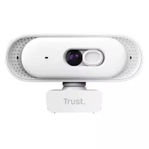 &divide; Webcam trust tomar 2k qhd 2560x1440 30fps fov 76 grados reduccion ruido privacidad blanco