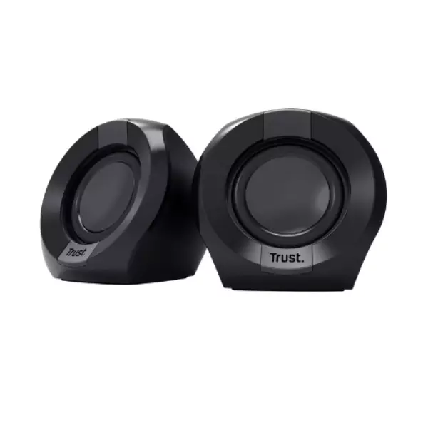 &divide; Altavoces 2.0 trust polo 25164 4w rms max 8w control de volumen jack 3.5 alimentados por usb color n