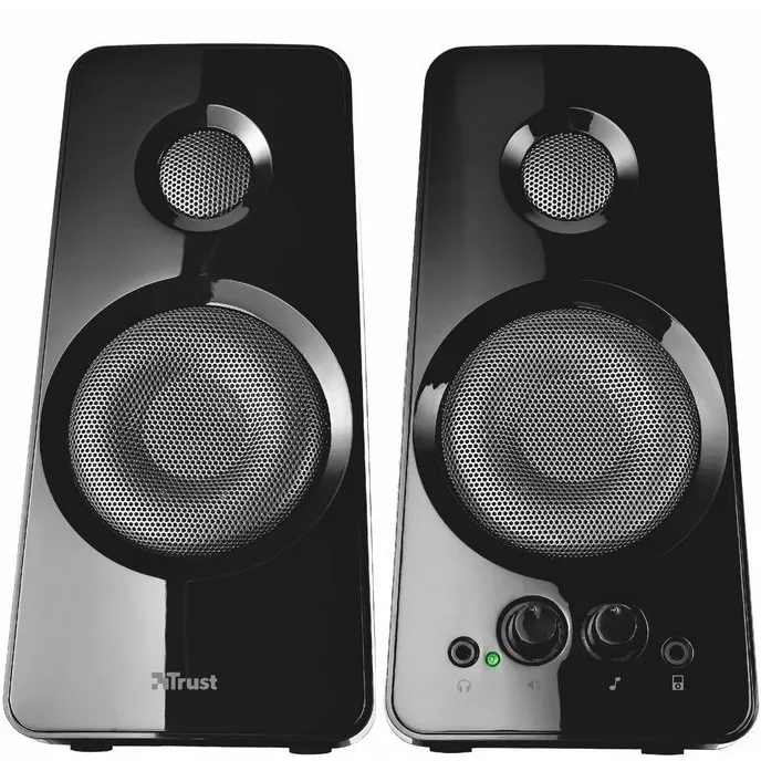 &divide; Altavoces 2.0 trust 2.0 tytan 18w rms 36w max autoalimentado usb conexion frontal auriculares negro