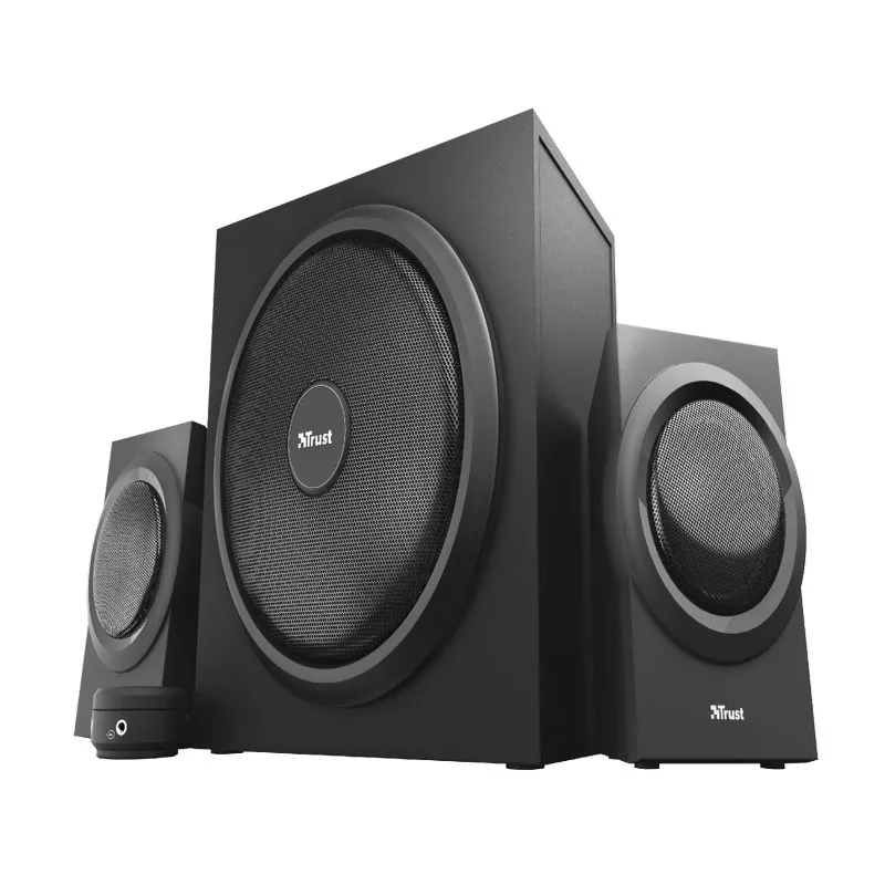 &divide; Altavoces 2.1 trust yuri - 60w rms (120w max) - control de volumen- conexion auriculares- entrada de