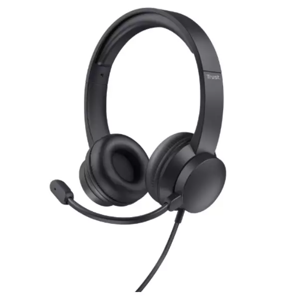 &divide; Headset trust ayda 25088 usb microfono plegable diadema ajustable