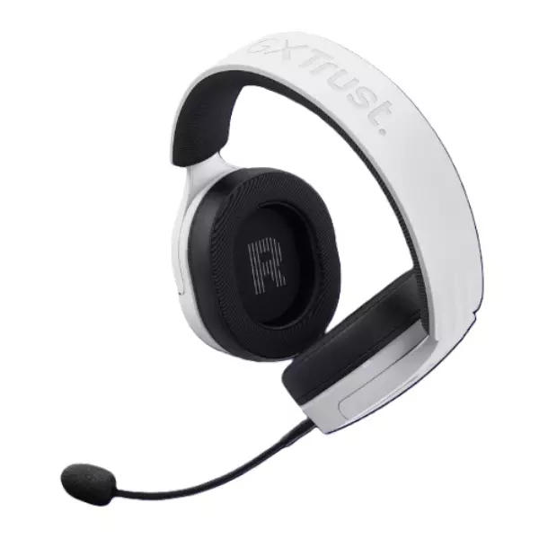 &divide; Headset jack 3.5mm trust gxt 489 fayzo mic extraible plegable 1.2m blanco