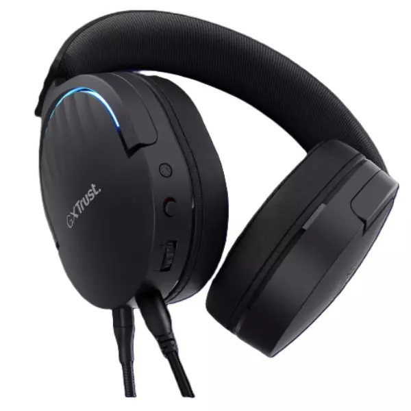 &divide; Headset trust gaming gxt 490 negro fayzo 24900 usb 7.1 microfono desmontable y flexible iluminacion