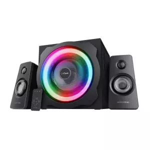 &divide; Altavoces 2.1 trust gxt 629 tytan rgb 60w rms ir remote jack 3.5 color negro
