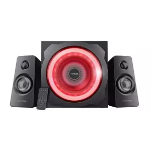 &divide; Altavoces 2.1 trust gxt 629 tytan rgb 60w rms ir remote jack 3.5 color negro