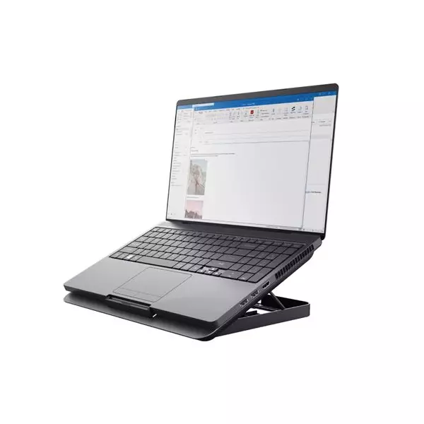 &divide; Soporte de portatil trust con ventilador 18cm altura ajustable hasta 16" 24613