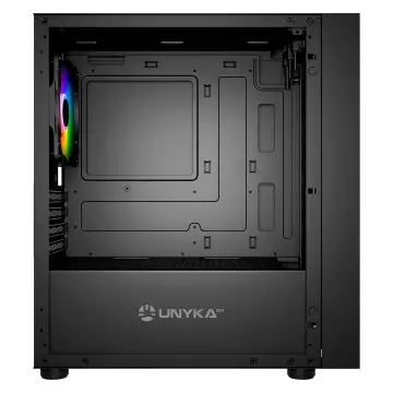 &divide; Caja microatx unyka mir b200 black vidrio templado lateral 3vent argb de140mm 3,5" / 2,5"