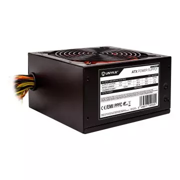 &divide; Fuente de alimentacion unykach 550w 210551 gamin incluye p4+4, brida +4 tornillos destinada repa