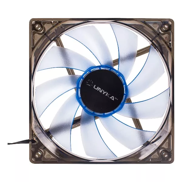 &divide; Ventilador interno unykach 120mm translucido con led blue 9 aspas