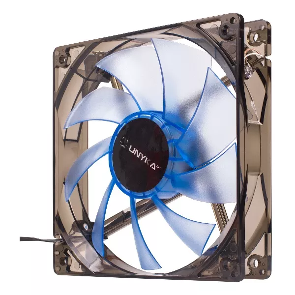 &divide; Ventilador interno unykach 120mm translucido con led blue 9 aspas