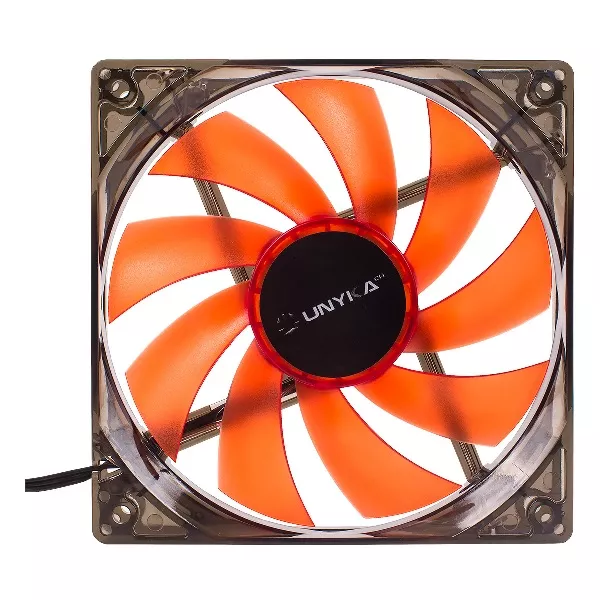 &divide; Ventilador interno unykach 120mm translucido con led red 9 aspas