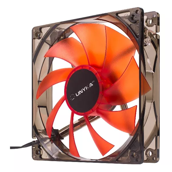&divide; Ventilador interno unykach 120mm translucido con led red 9 aspas