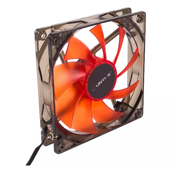 &divide; Ventilador interno unykach 120mm translucido con led red 9 aspas
