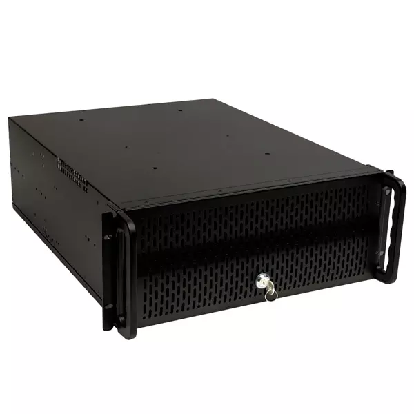 &divide; Caja rack 19 4u unykach uk4129 e-atx 3x5.25" 8x3.5" sin f.a atx cerradura negro