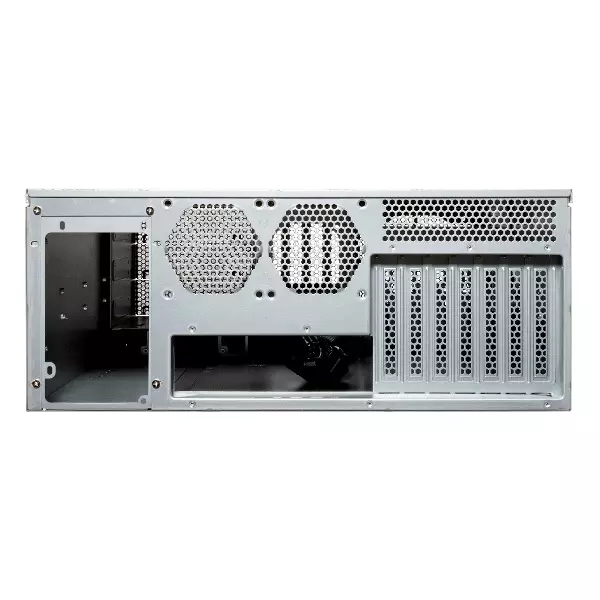 &divide; Caja rack 19 4u unykach uk4329 atx 3x5.25" 1xslim-odd 4x3.5"/2.5" sin f.a atx usb-c negro