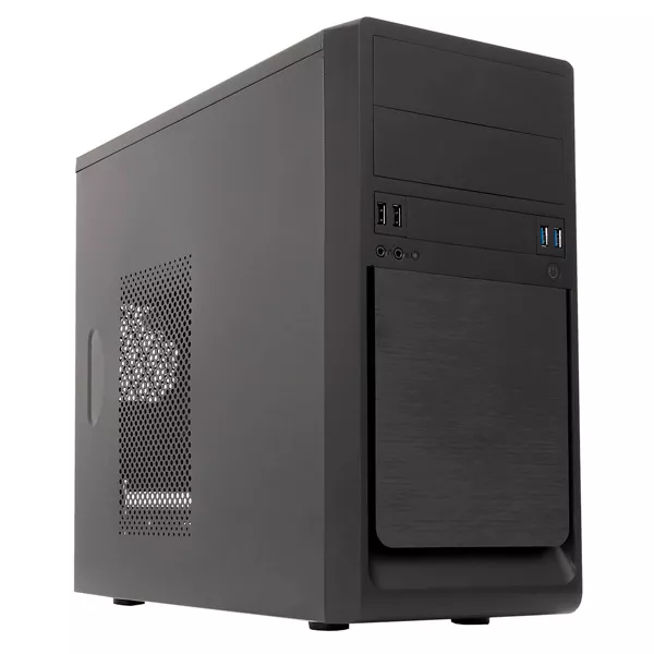 &divide; Caja microatx unykach matx uk6023 u3 color negro usb 2x2.0 2x3.0 incluye fuente de alimentacion