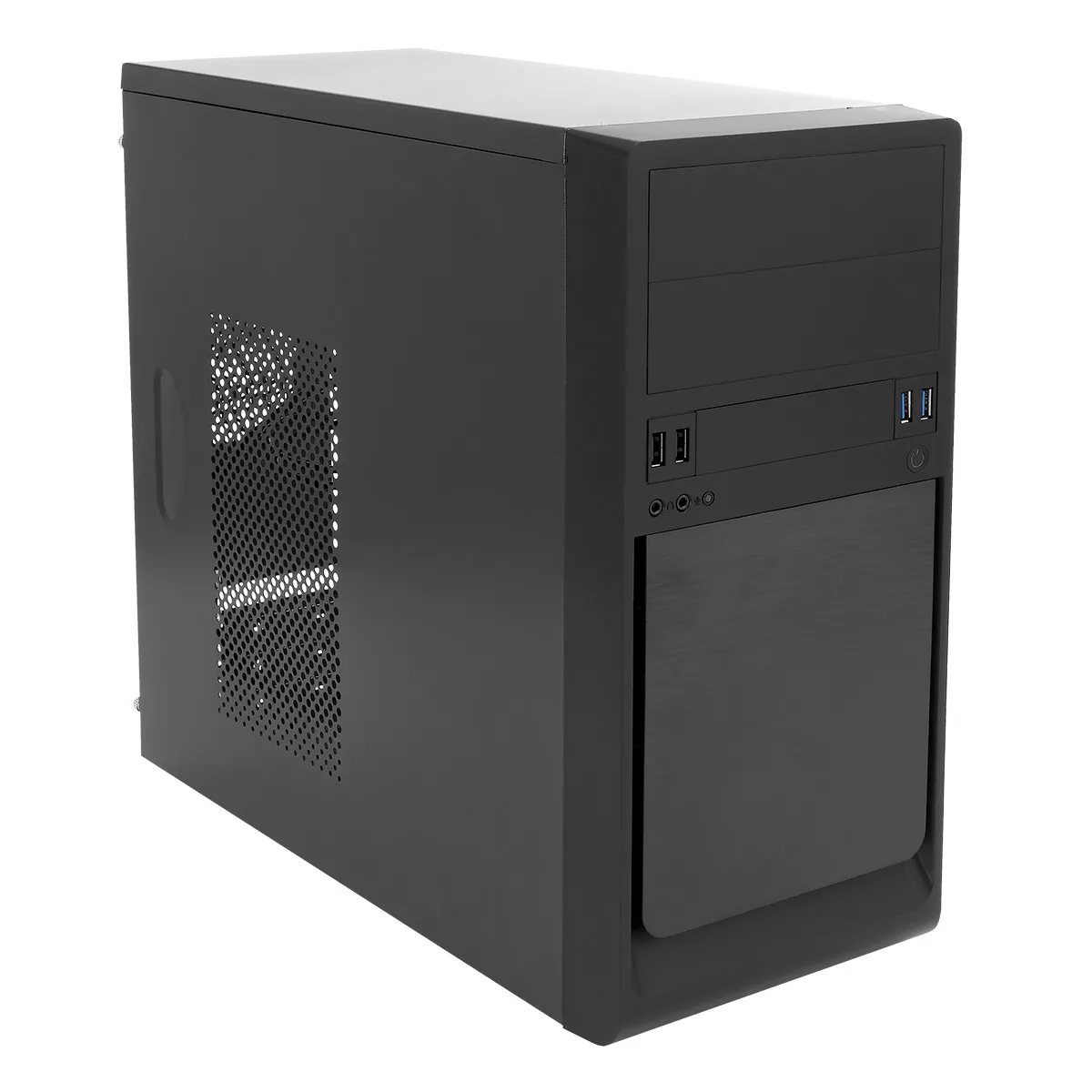 &divide; Caja microatx unykach matx uk6023 u3 color negro usb 2x2.0 2x3.0 incluye fuente de alimentacion