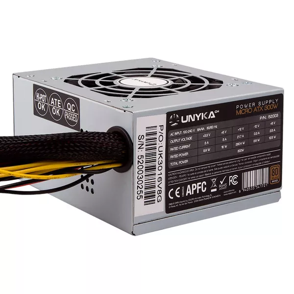 &divide; Fuente alimentacion sfx unykach 52003 300w 80+ bronze oem