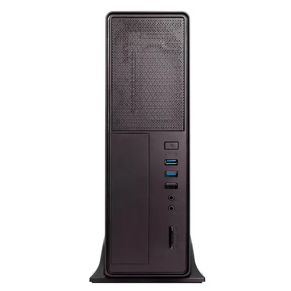 &divide; Caja microatx slim unyka matx uk2010 permite posicion horizontal o vertical color negro con fuente s