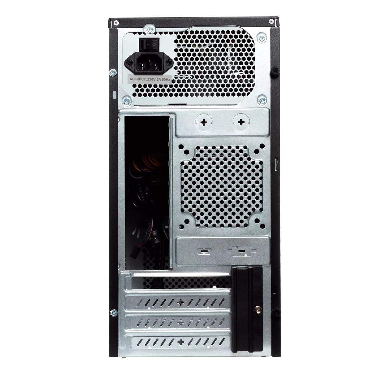 &divide; Caja microatx unykach grey rain evo color negro frontal cepillado con regillas laterales usb 2.0 y