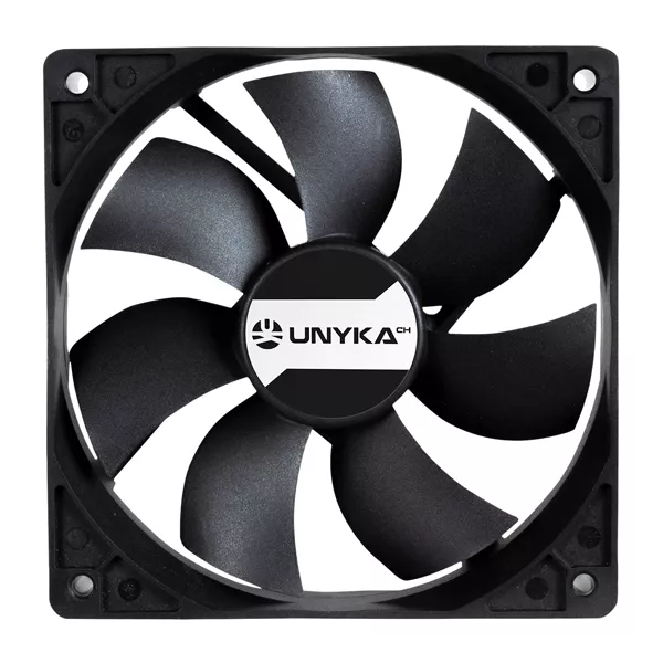&divide; Ventilador interno unyka 8012025 120mm 28dba pwm doble bola control temperatura negro