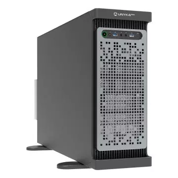 &divide; Caja rack 19 4u unykach uk80.40.630 atx 8x3.5"/2.5" hot-swap 2x2.5" sin f.a atx usb-c negro