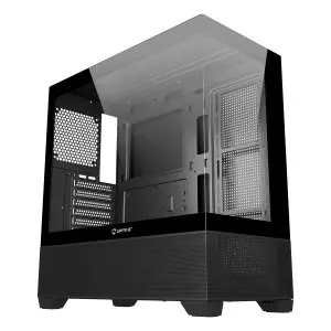 &divide; Caja atx unyka revelat gaming black frontal y lateral de vidrio templado 2usb3,0 1usb-c gen2