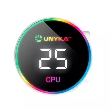 &divide; Sistema de refrigeracion liquida unyka uk353101 aquastorm 360 blanco 3x vent. 120mm 1800 rpm argb di