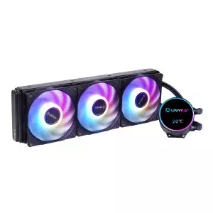 &divide; Refrigeracion liquida unykach uk363101 aquastorm neo 360 360mm 3x120mm tdp 300w argb lcd negro
