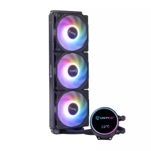 &divide; Refrigeracion liquida unykach uk363101 aquastorm neo 360 360mm 3x120mm tdp 300w argb lcd negro