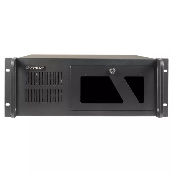 &divide; Caja rack 19" 4u unyka uk4229 evo frontal con puerta de seguridad filtro antipolvo usb 3.0 sin fuen