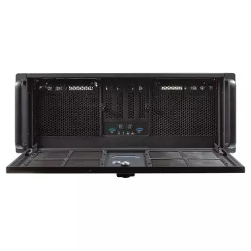 &divide; Caja rack 19 4u unykach uk4339h atx 3x3.5"/2.5" sin f.a atx usb-c plata negro