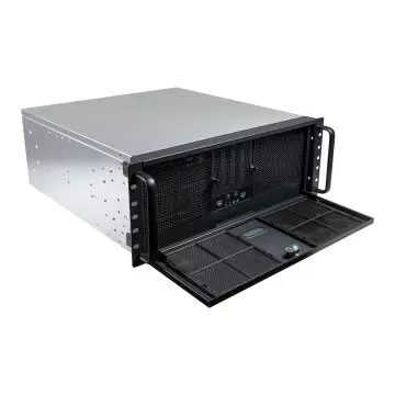 &divide; Caja rack 19 4u unykach uk4339h atx 3x3.5"/2.5" sin f.a atx usb-c plata negro