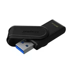 &divide; Memoria usb 64gb kingston dtxs/64 usb3.2gen 1 datatraveler exodia s (black/black)