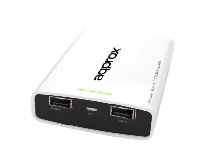 &divide; Approx power bank de bolsillo universal evolution 7800 mah (blanco)