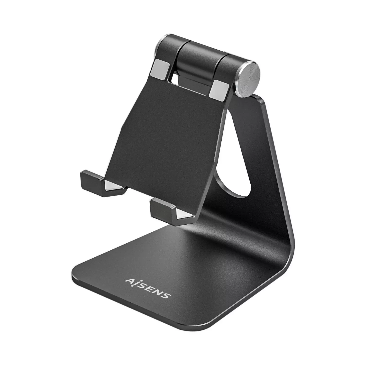 &divide; Aisens - soporte de sobremesa tama?o m ajustable (1 pivote) para movil / tablet, negro