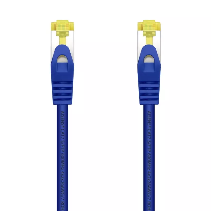 &divide; Aisens - cable de red latiguillo rj45 lszh cat.7 600 mhz s/ftp pimf awg26, azul, 25cm